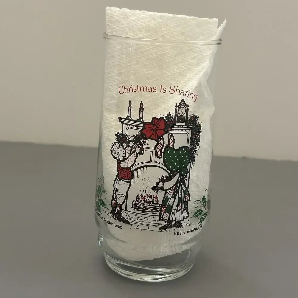 Vintage Holly Hobbie Coca-Cola Glasses Lot of 3 Christmas Tumblers READ